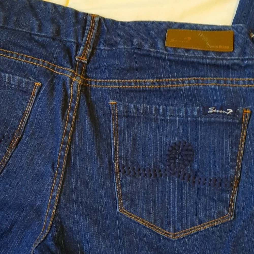 Seven7 Women's Boot Cut Jeans - Dark Blue - Picture 4 of 4